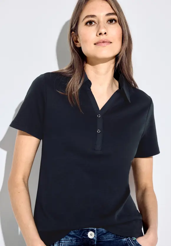 Poloshirt in Unifarbe - universal blue