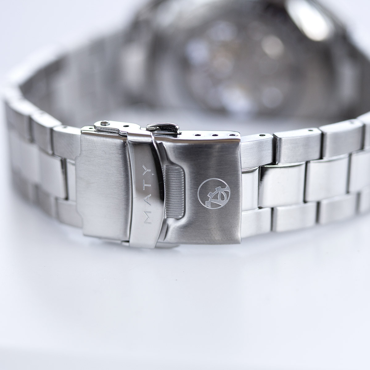 Montre homme squelette automatique acier bracelet acier