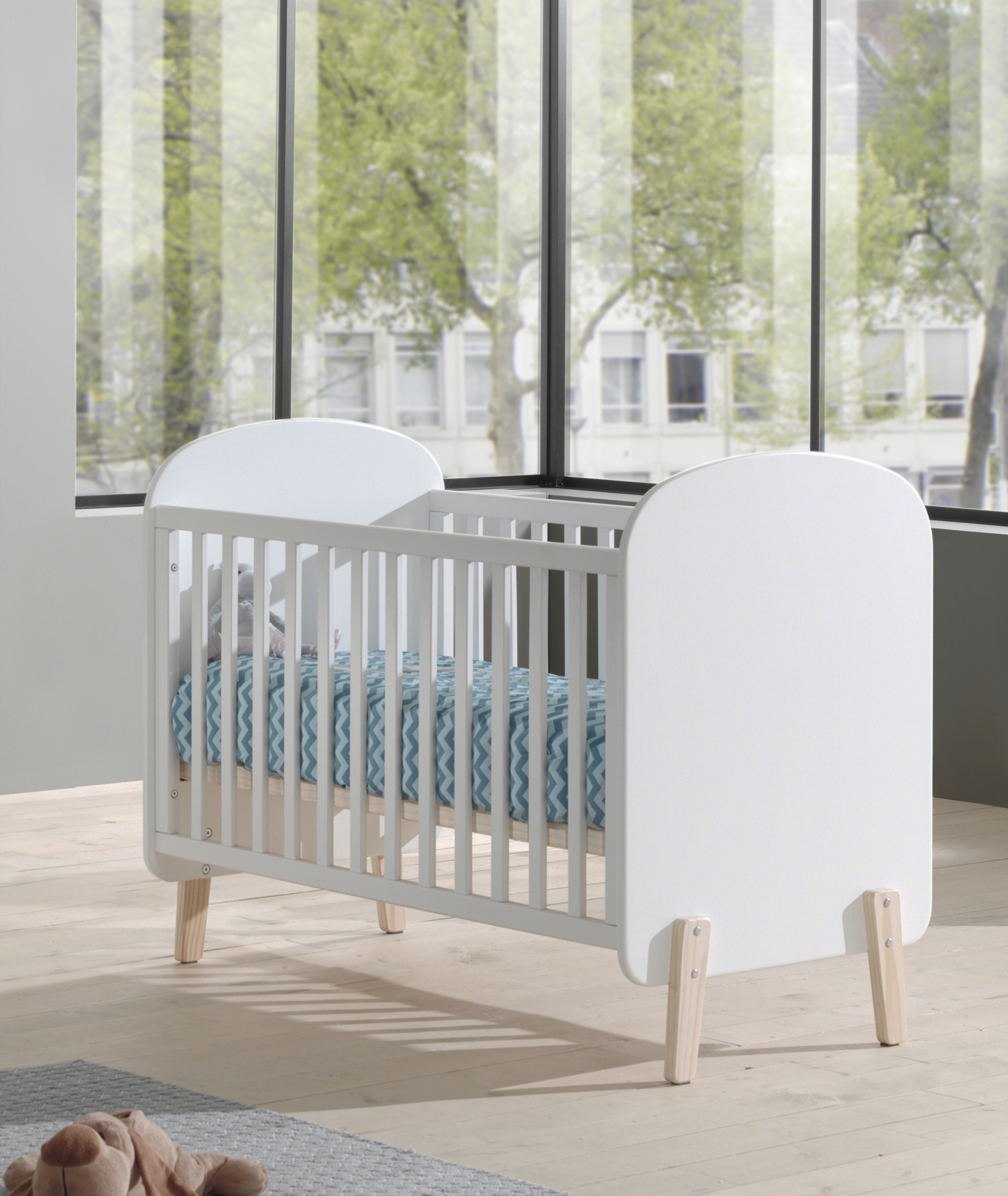 Babybett KIDDY - weiß - 60x120 cm