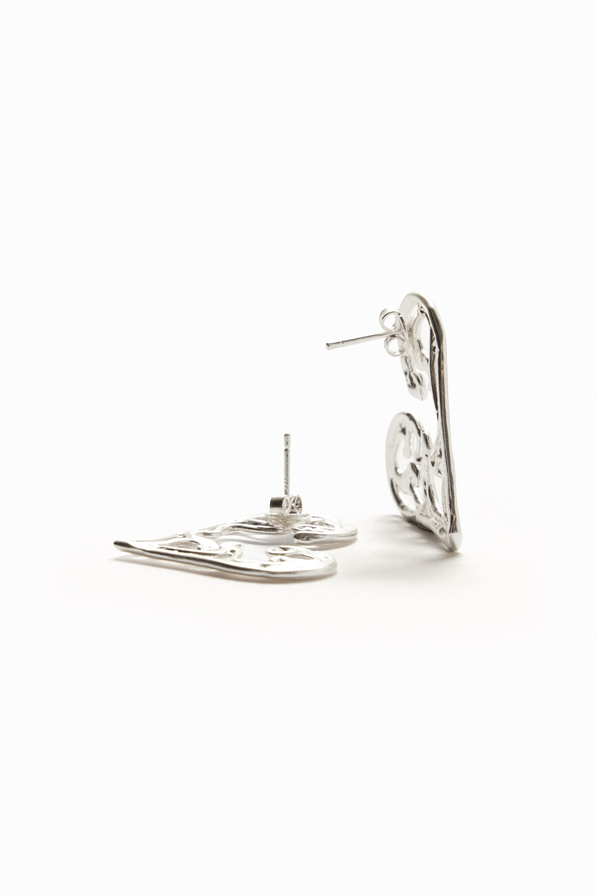 Boucles d'oreilles cœur plaquées argent Zalio