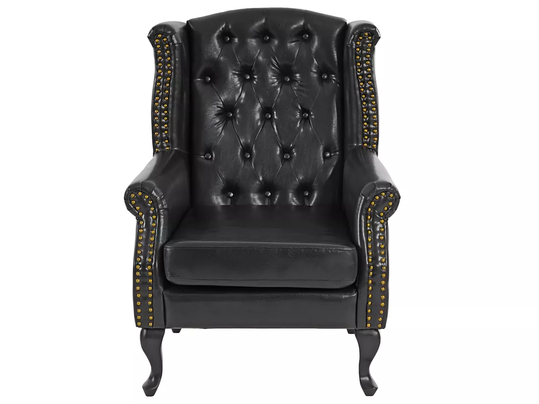 Fauteuil de relaxation Oxford, noir sans pouf