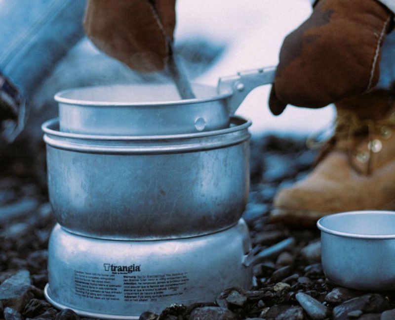 Trangia - Stove 25-1 - Gasbrander - Ultralight Aluminium - 2 Pannen en Skillet