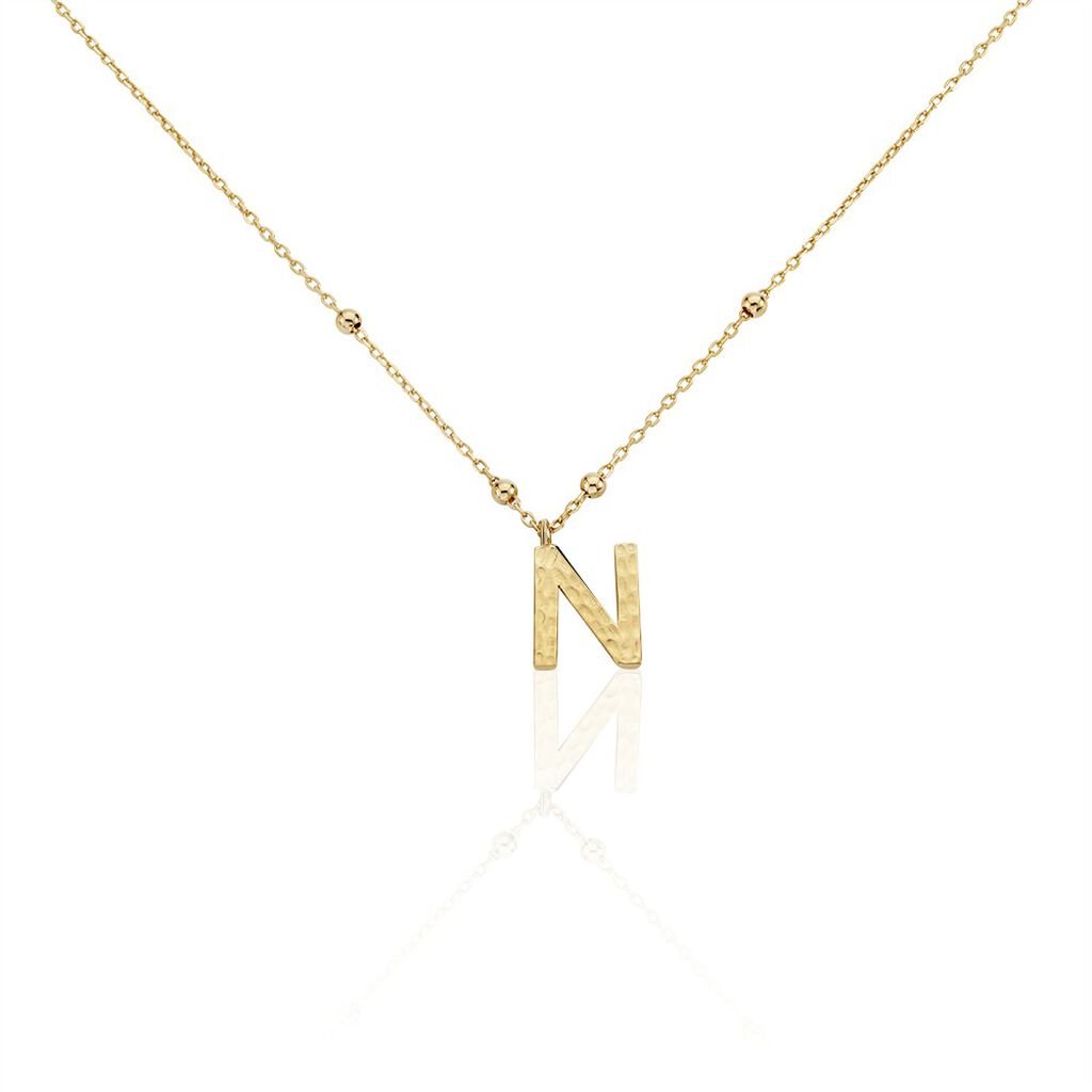 Collier Plaqué Or Jaune Lettra
