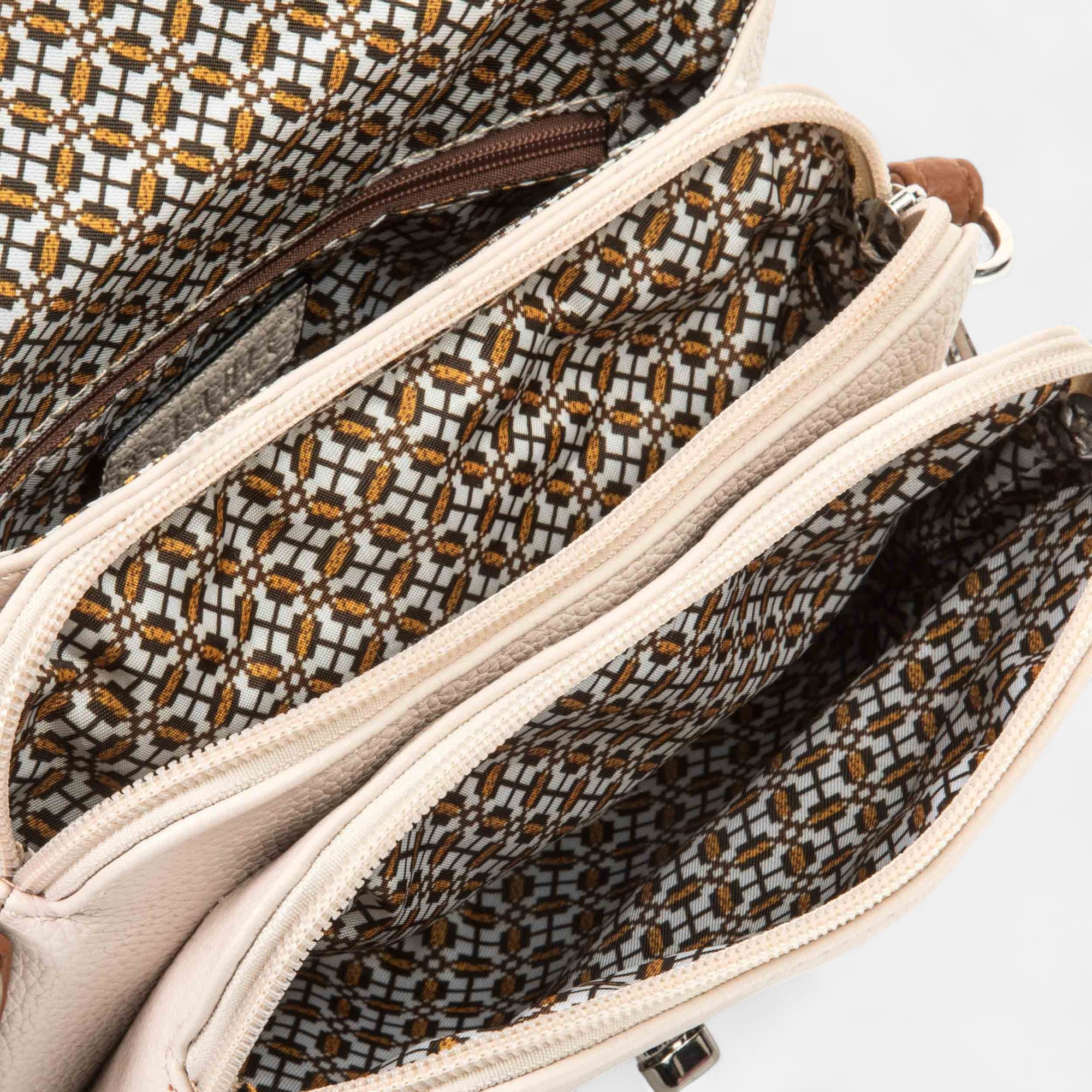 Sac bandoulière beige