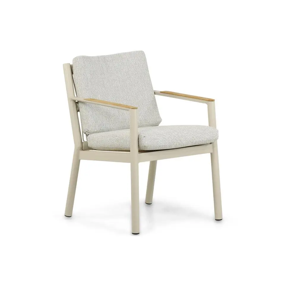 Tuinset 4 personen 125 cm Aluminium/rope Taupe Coco Sevilla/Ancona