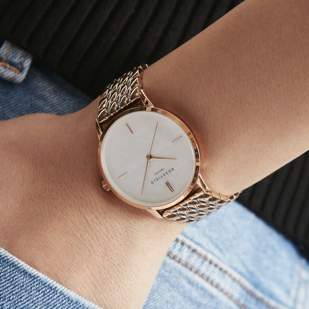 Montre Rosefield Pearl Edit Blanc