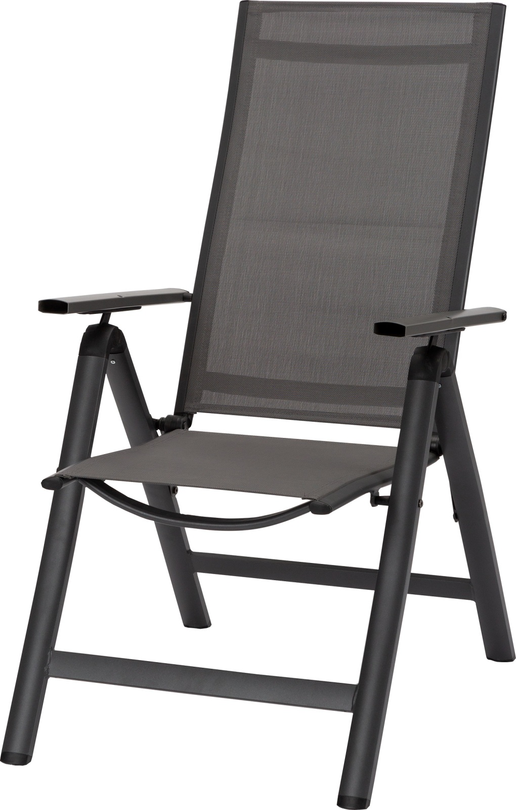 2-teiliges Gartenstuhl-Set - anthrazit - klappbar - 59x110 cm