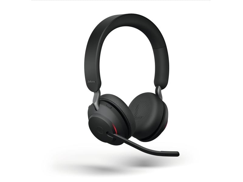 Jabra Headset Evolve2 65 Duo UC Schwarz, USB-A Jabra Bluetooth Headset für das Büro, Home Office oder für Unterwegs