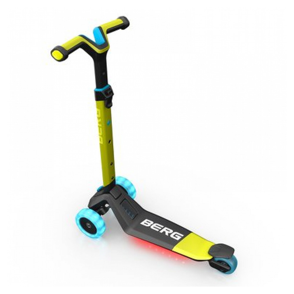 Nexo trottinette pliable vert citron-roues led et plateau lumineux