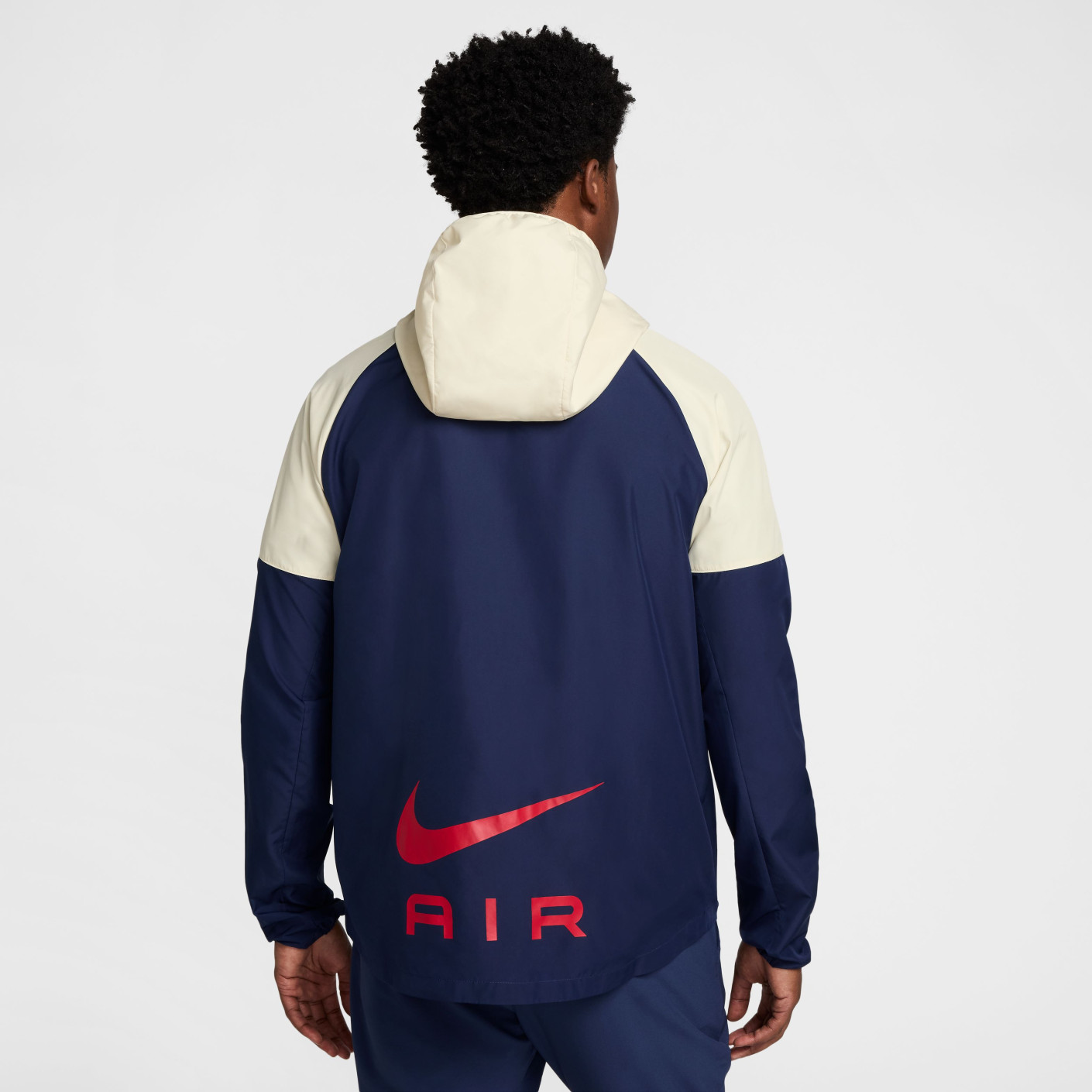 Nike Sportswear Air Trainingspak Full-Zip Woven Donkerblauw Beige Rood Zilver