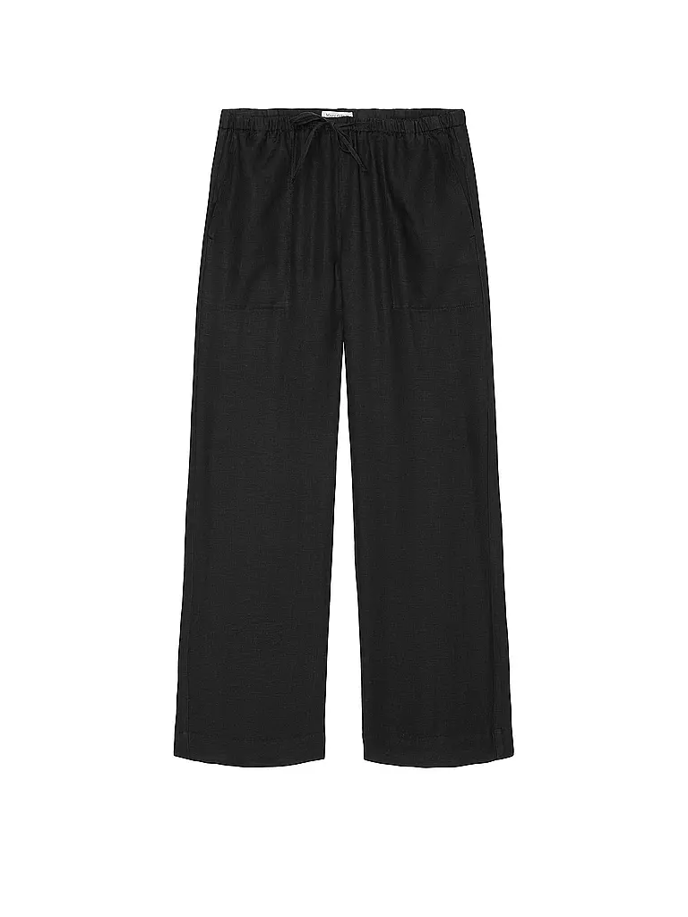 MARC O'POLO Leinenhose schwarz