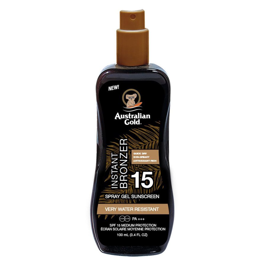 Australian Gold Instant Bronzer Spray Gel With Bronzer SPF15 100ml