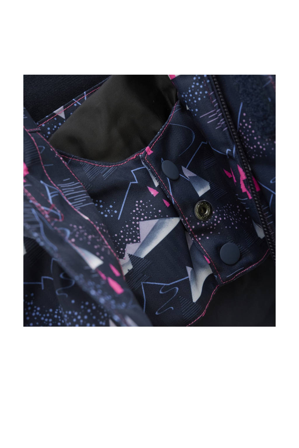 Color Kids ski-jack donkerblauw/roze/wit