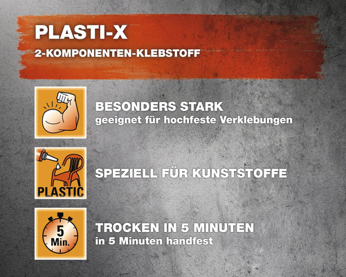 ROXOLID PLASTI-X 2K kunststoflijm 28 g
