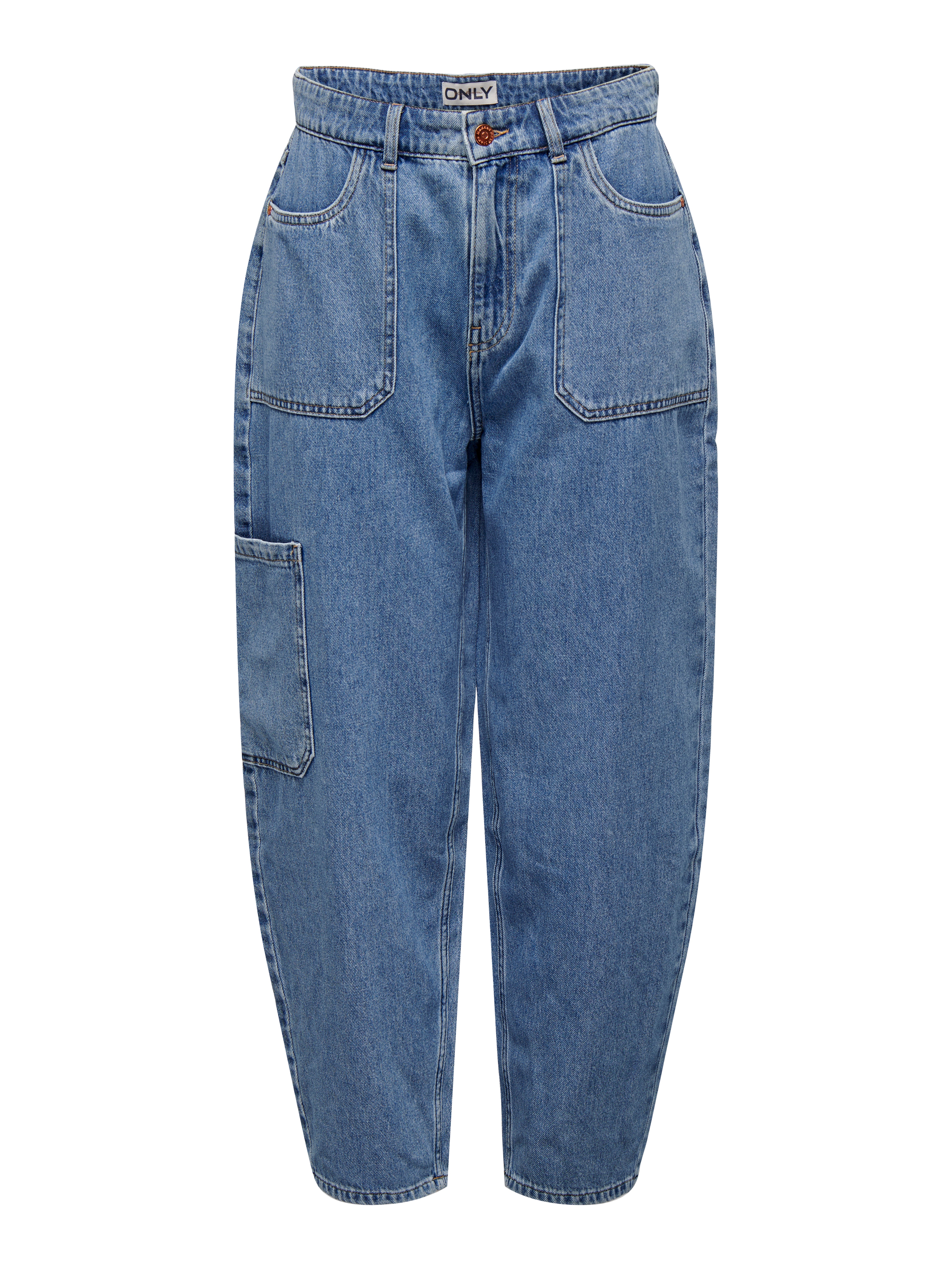 ONLMILANI Mittlere Taille Ballon Schnitt Jeans Light Blue Denim