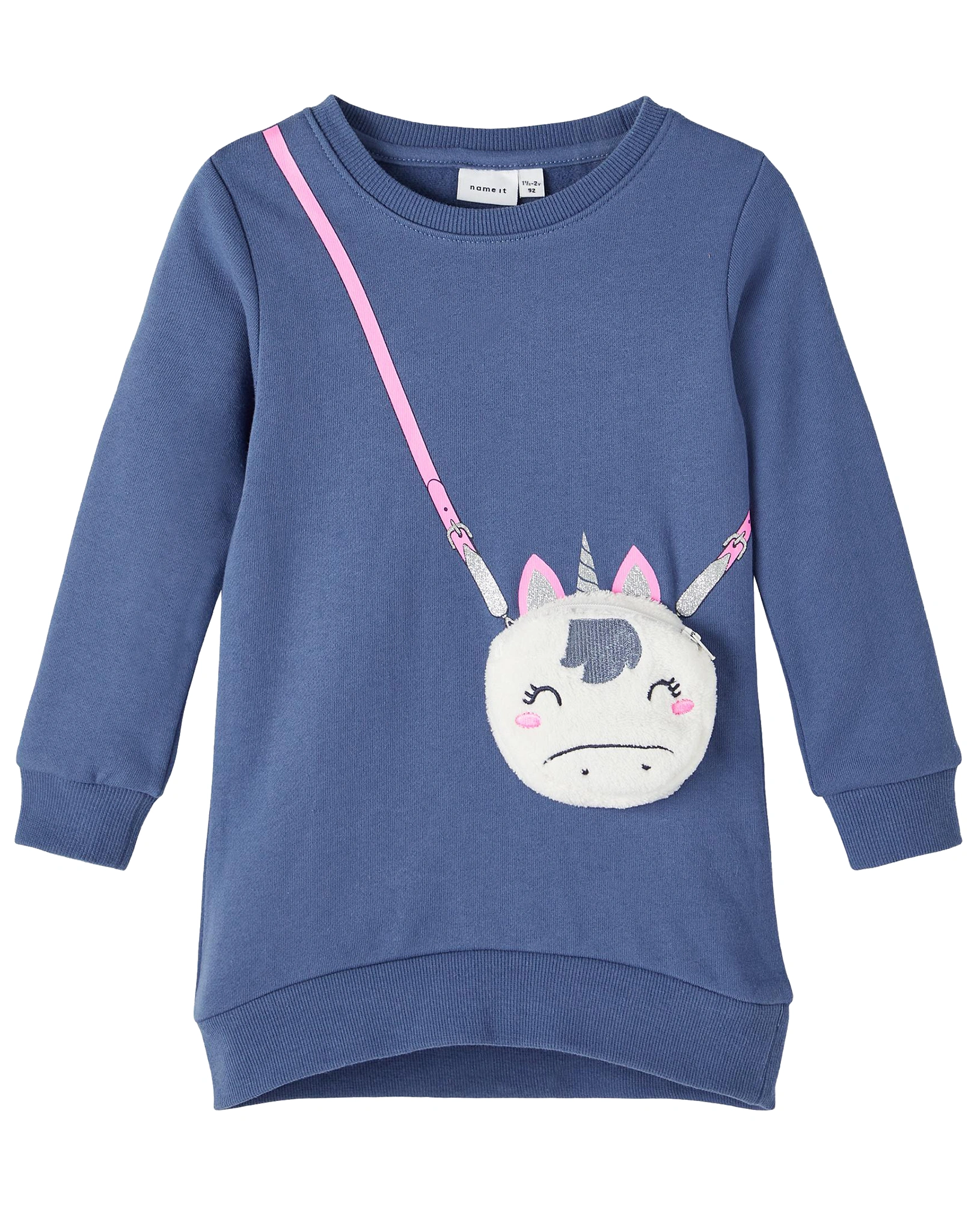 Sweat-Tunika NMFTONA UNICORN in bijou blue