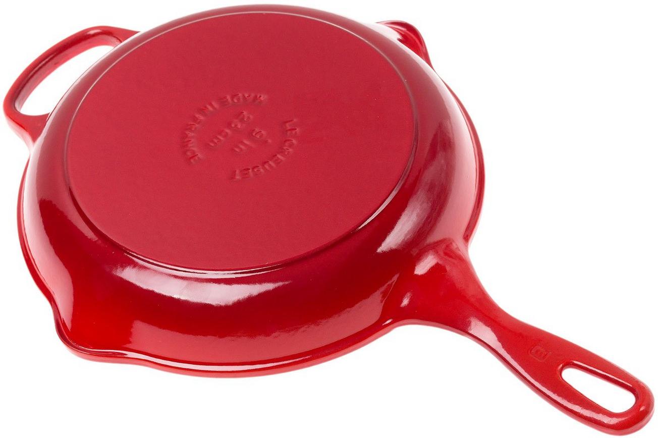 Le Creuset gietijzeren steelpan / skillet 23 cm rond, rood