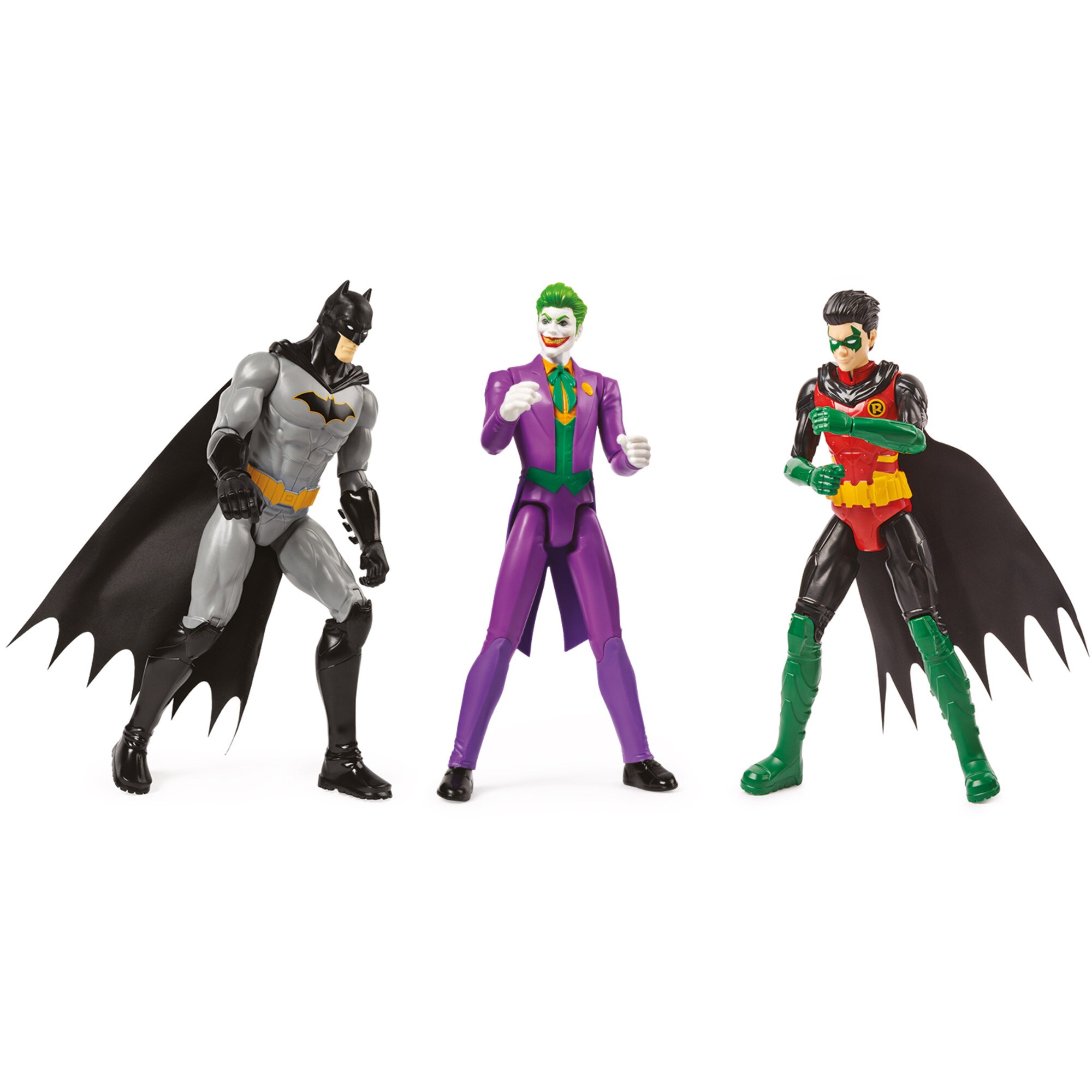 Spin Master Spielfigur Batman 30 cm Figuren-Set aus Batman (Rebirth), Robin und Joker