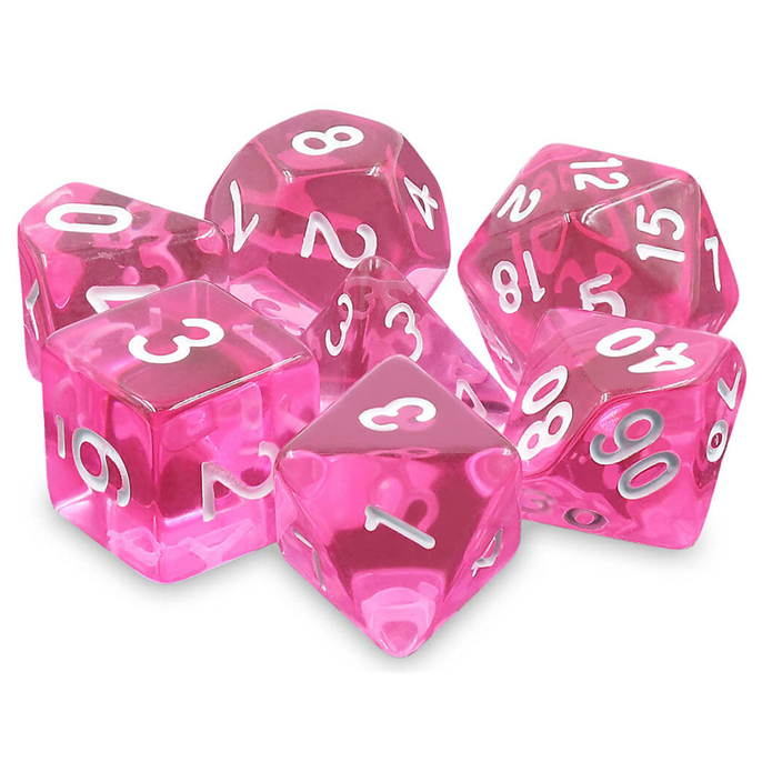 Set de dés de Jeu de Rôle : Rouge Transparent