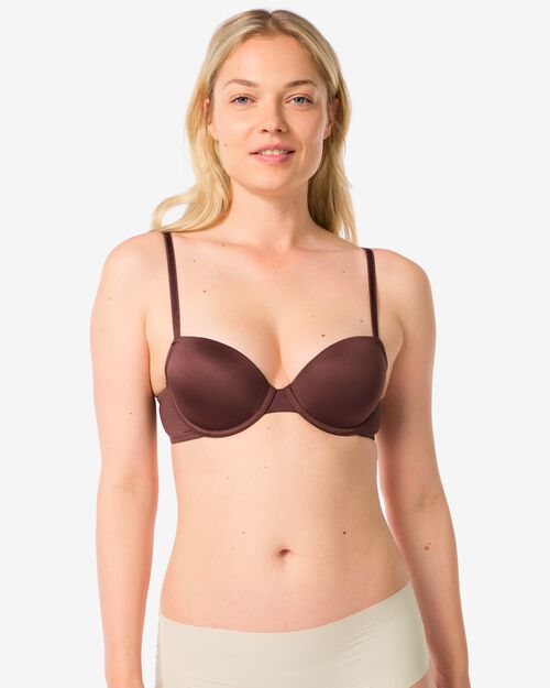 soutien-gorge préformé avec armatures micro recyclé  marron foncé