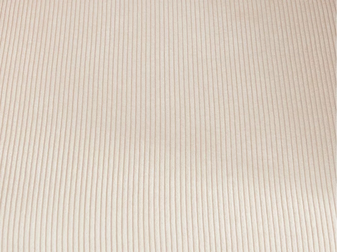 Chaise pivotante avec accoudoirs en velours côtelé et métal noir - Crème - KONYA