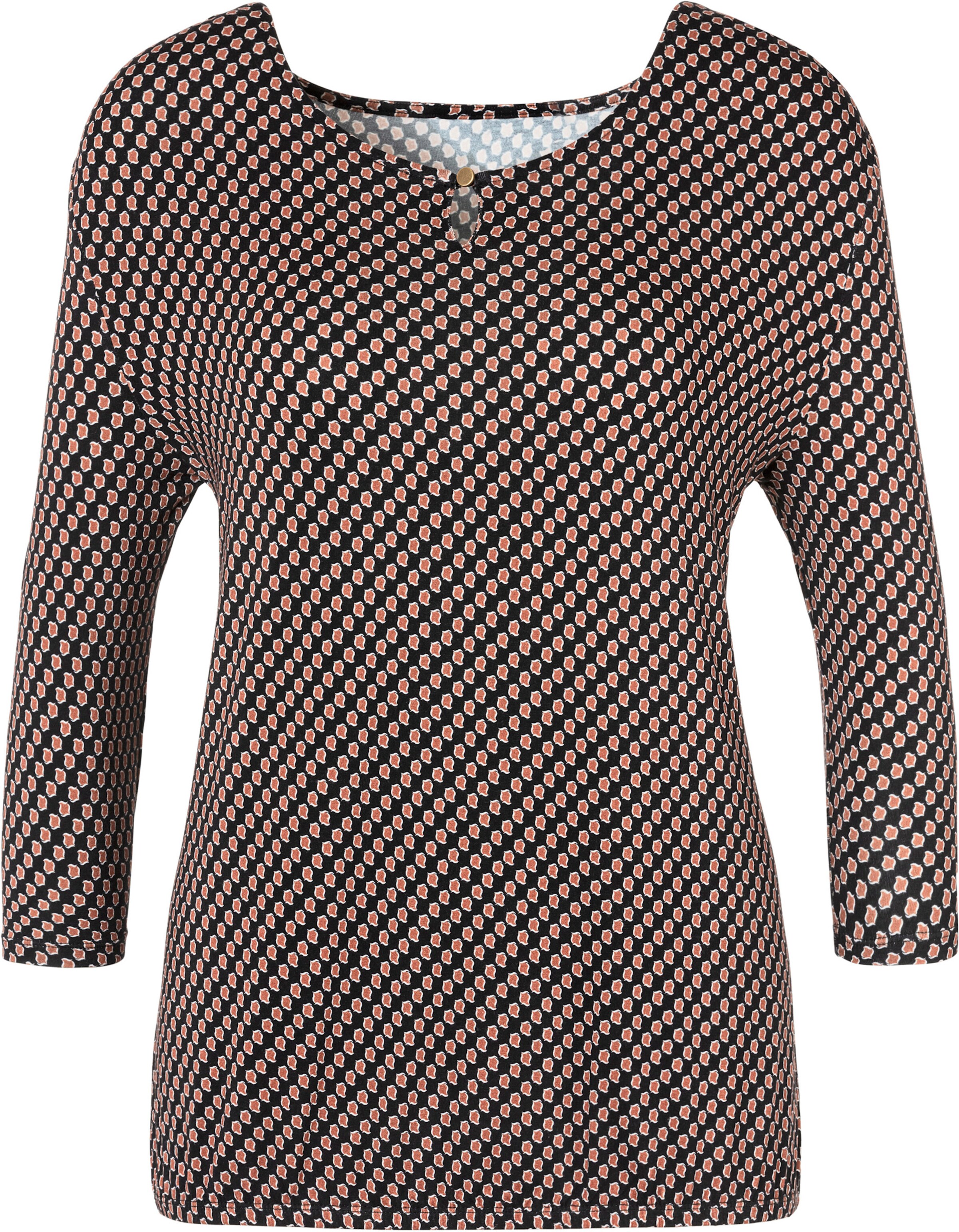 Vivance 3/4-Arm-Shirt in weiß, schwarz