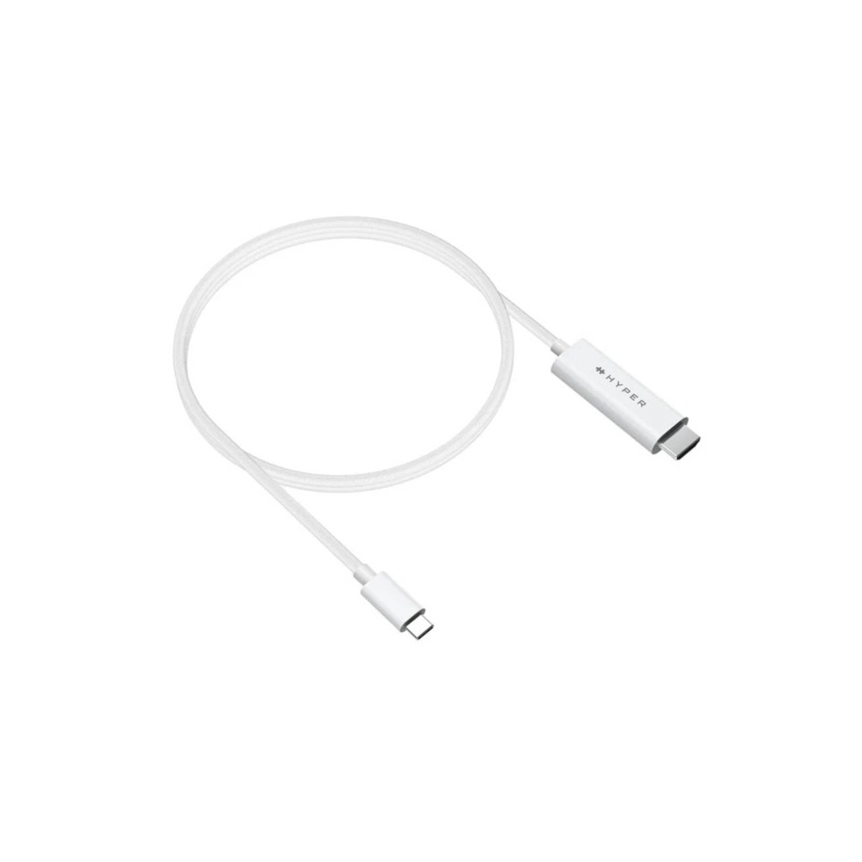 Hyper - 4K USB-C til HDMI 4K60Hz Kabel - Hvid