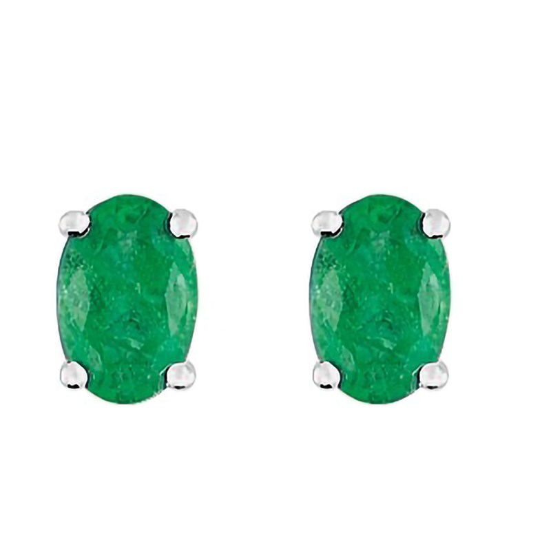 Boucles d'oreilles femme - émeraude - Or 18 Carats