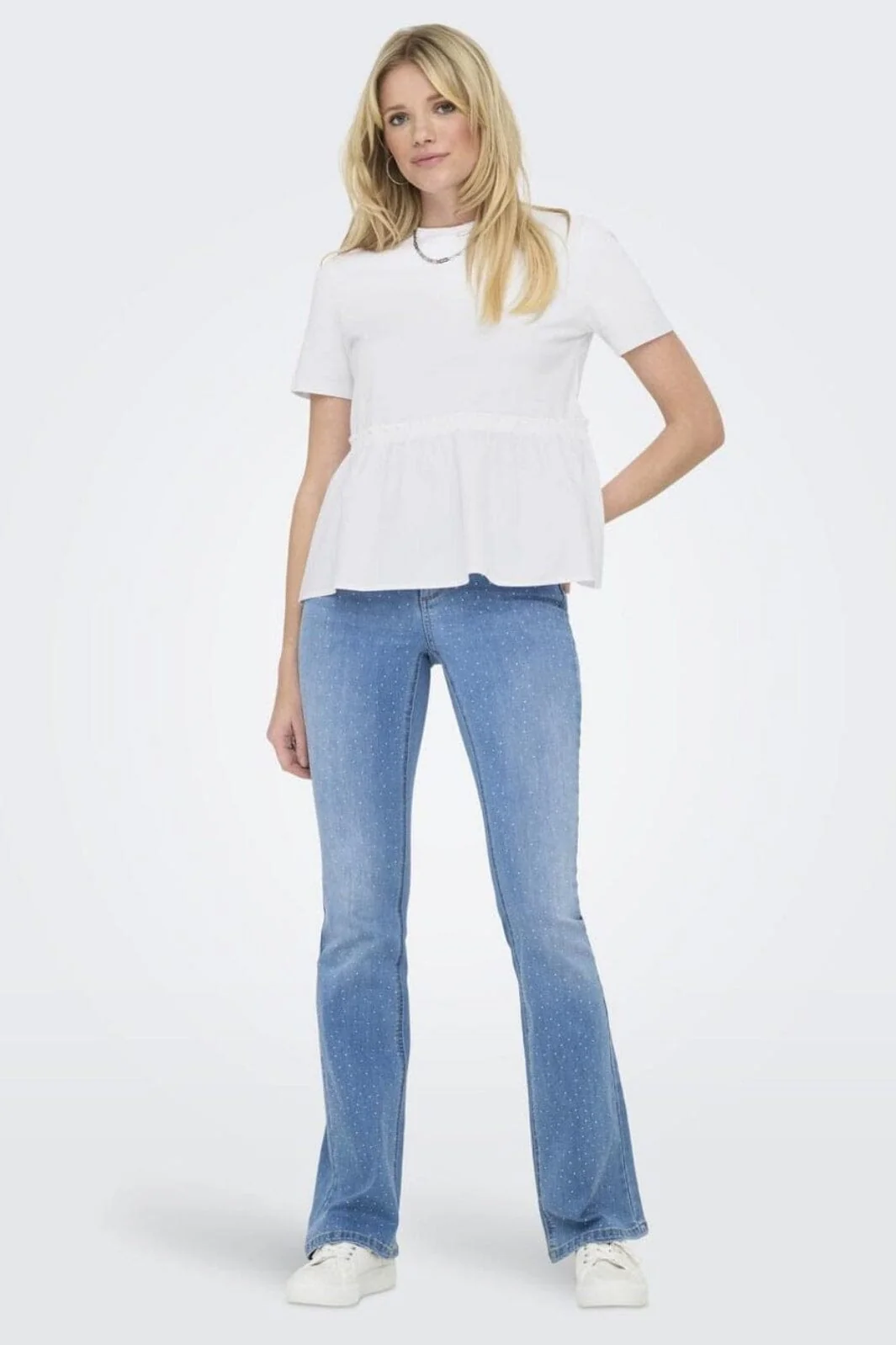 Only Onllia S/S O-Neck Mix Top Box