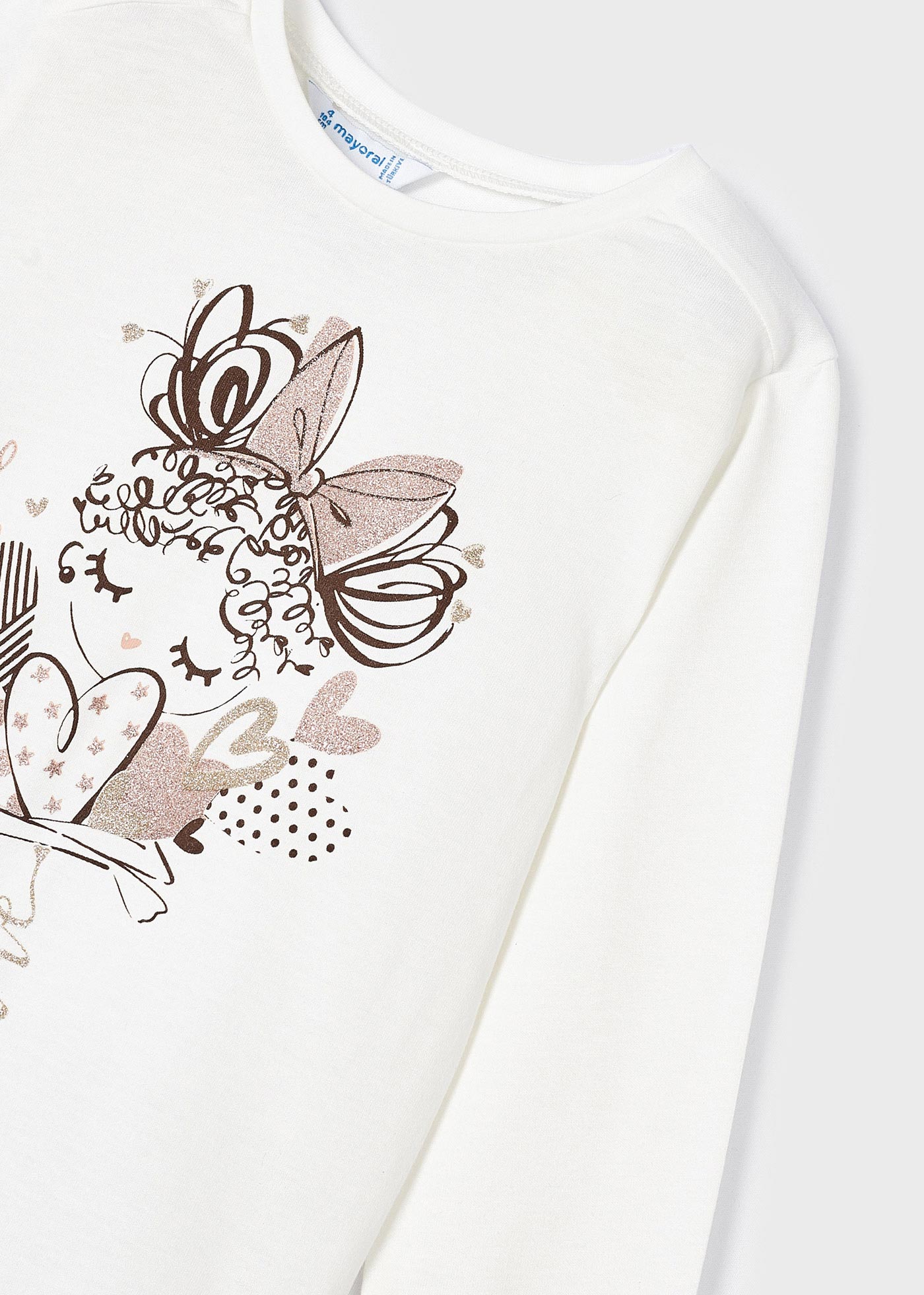 Conjunto de moletom de algodão de 3 peças para meninas