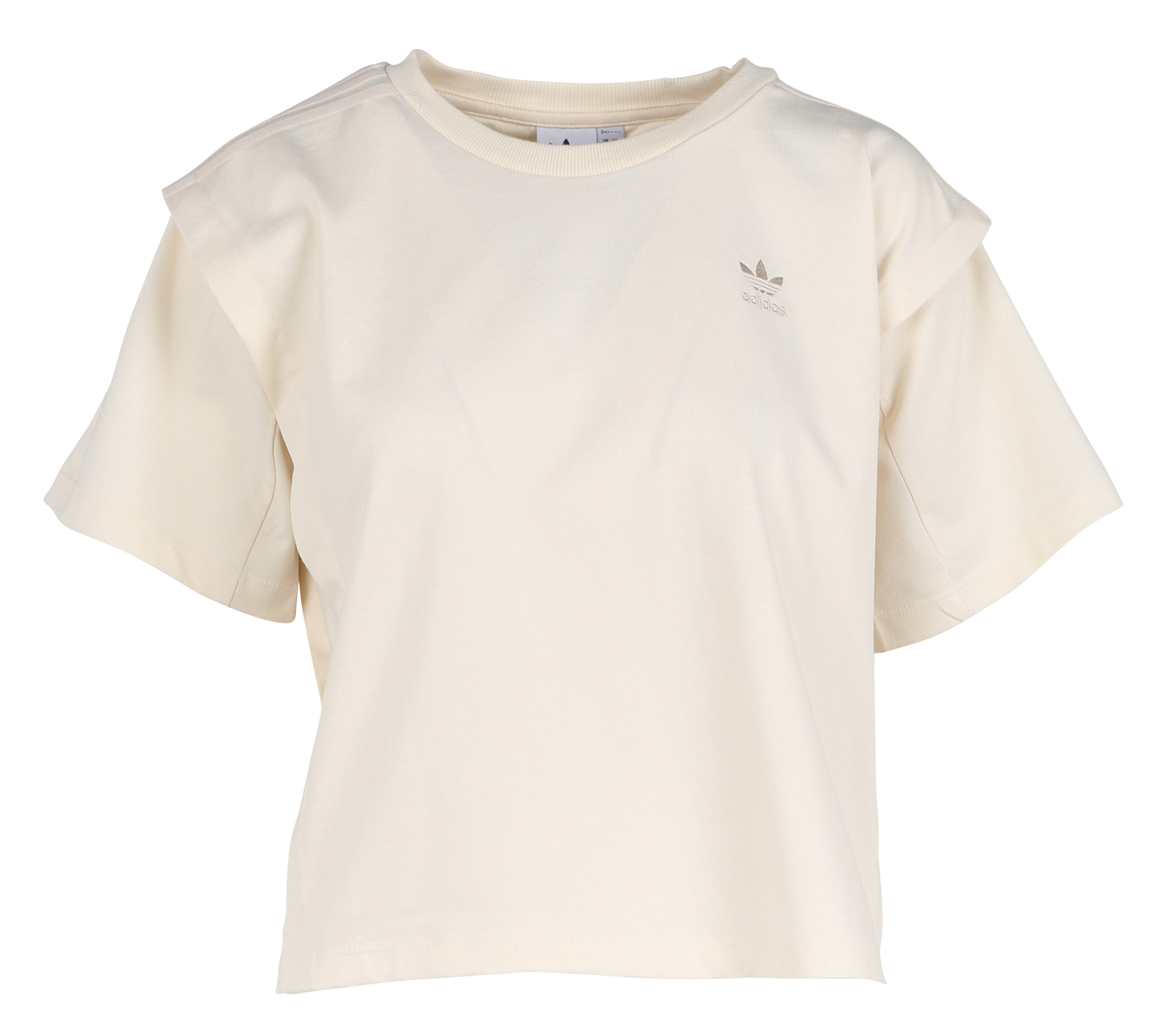 Tee-shirt col rond en coton | Beige