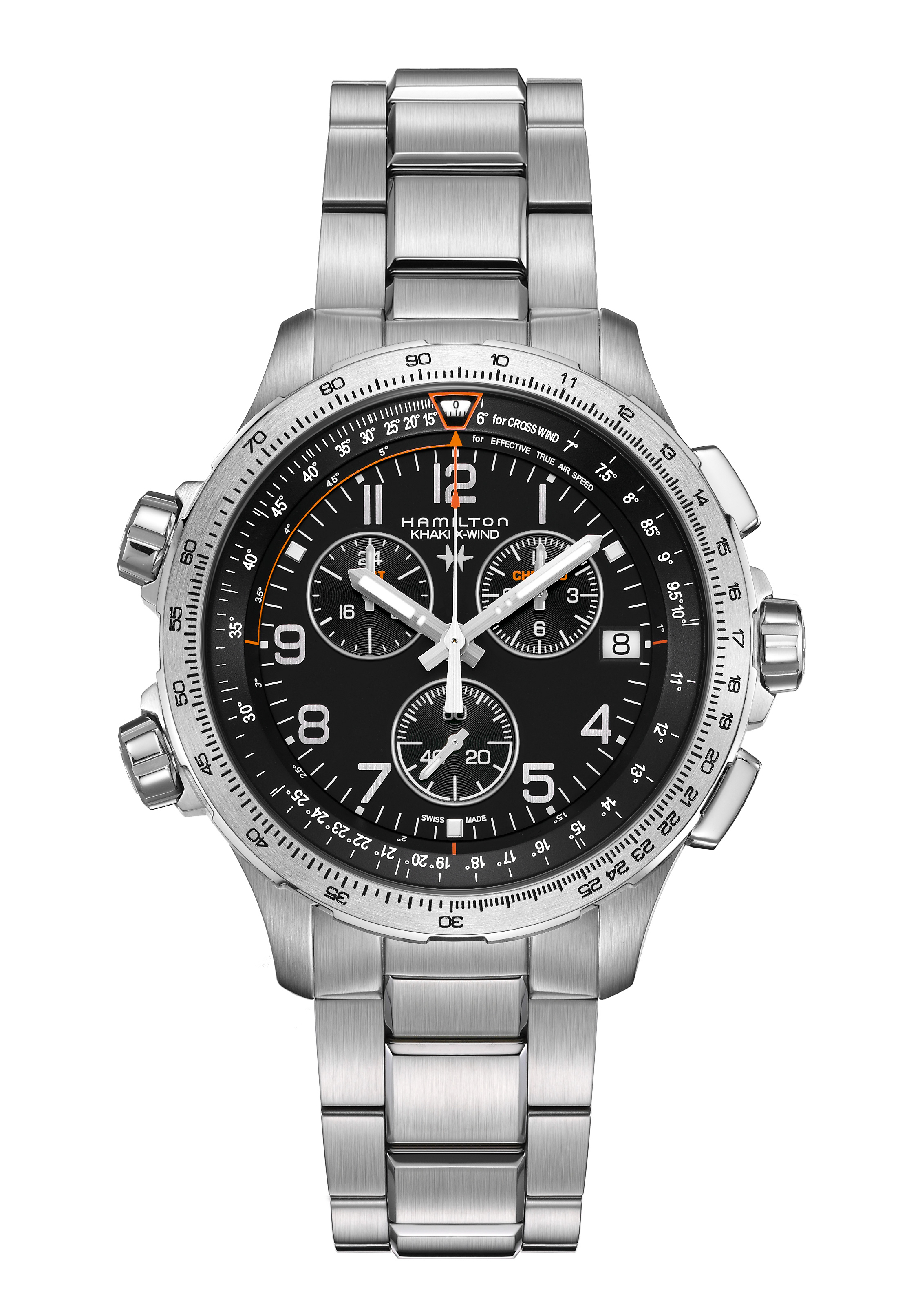 Hamilton Khaki Aviation X-Wind GMT Herrenuhr Silber
