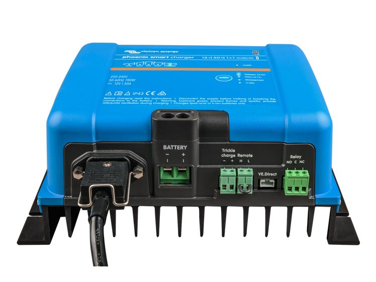 Victron Batterieladegerät Phoenix Smart IP43 1 1, 24 V 16A Ladegerät mit zwei Ausgängen zum Laden von zwei Batteriebänken