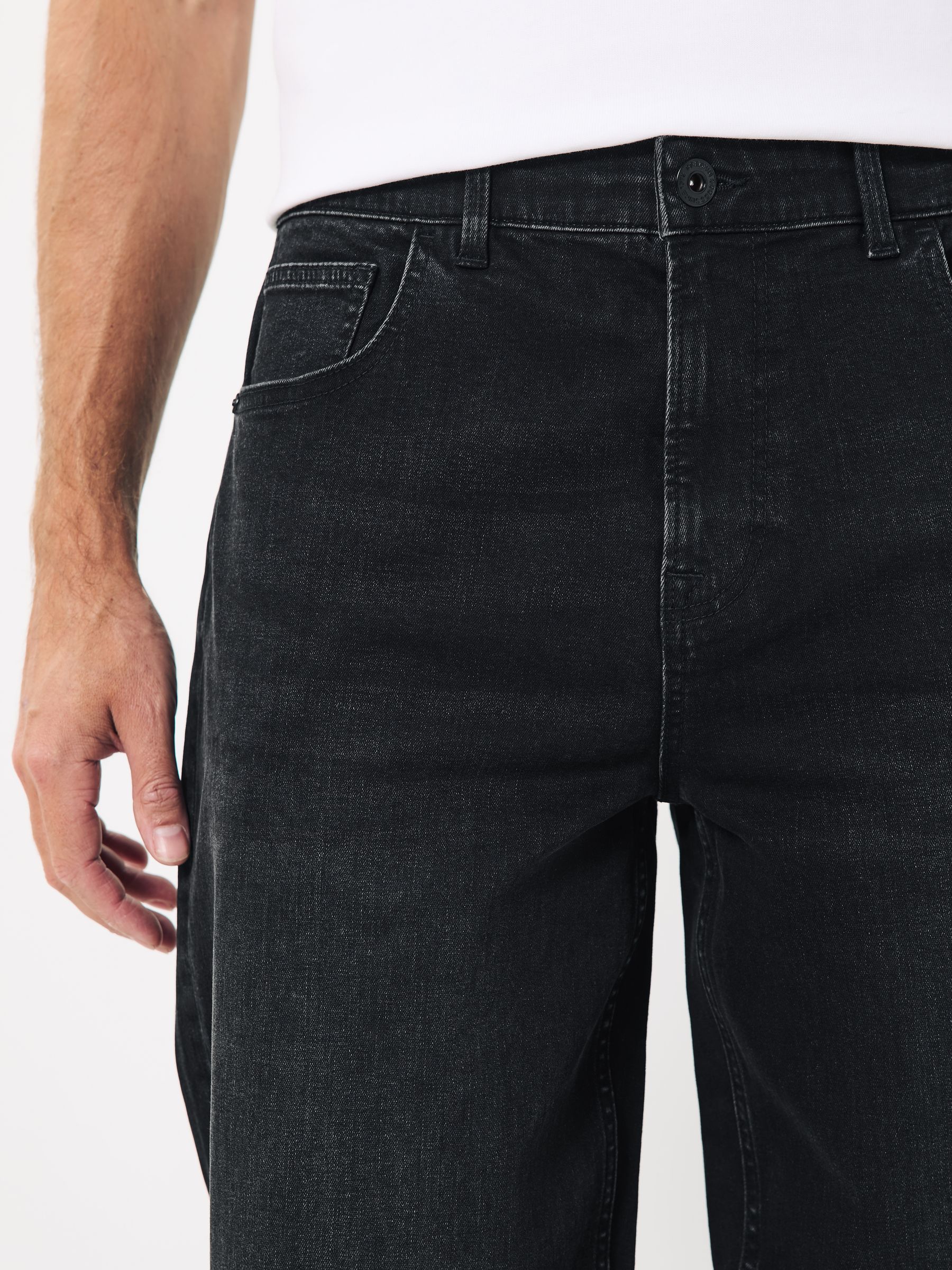 Zwarte wassing - Klassieke stretchy Jeans met relaxed fit