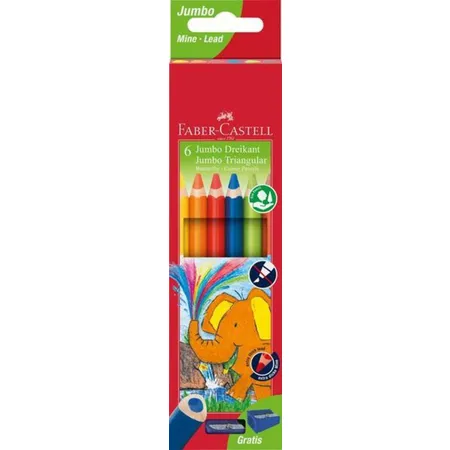 Faber-Castell Jumbo Buntstifte dreikant 6 Stück