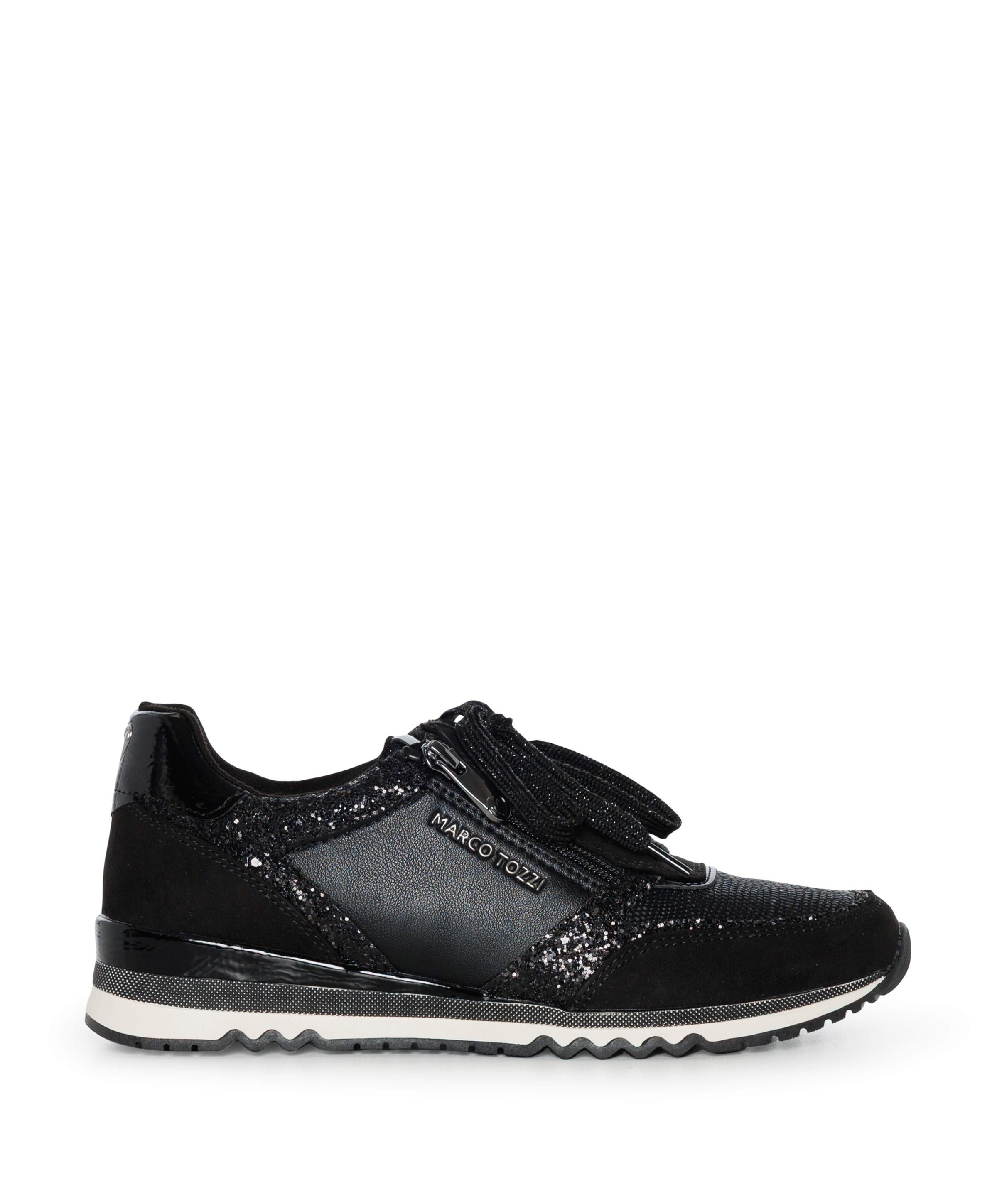 Marco tozzi Lace-up dames sneakers zwart