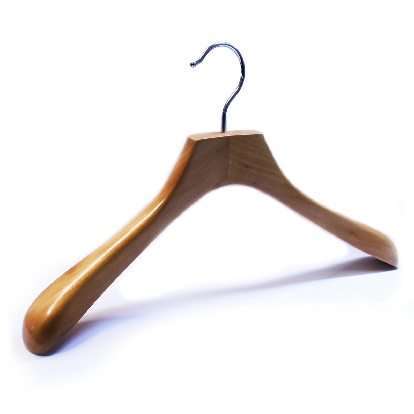 10er-Set Kleiderbügel - Buche natur glänzend - 45 cm breit