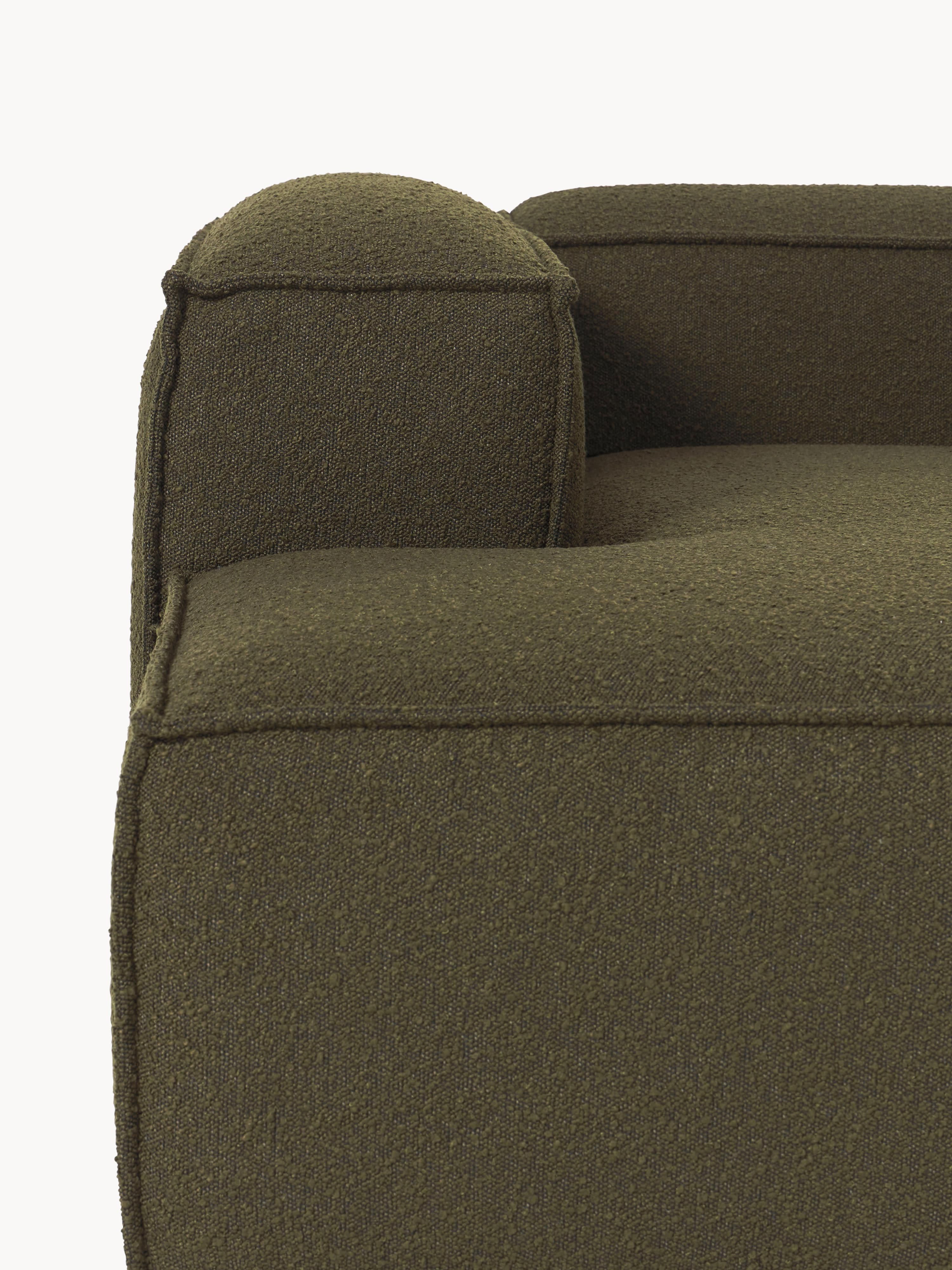 Chaise longue hoekmodule Lennon uit bouclé