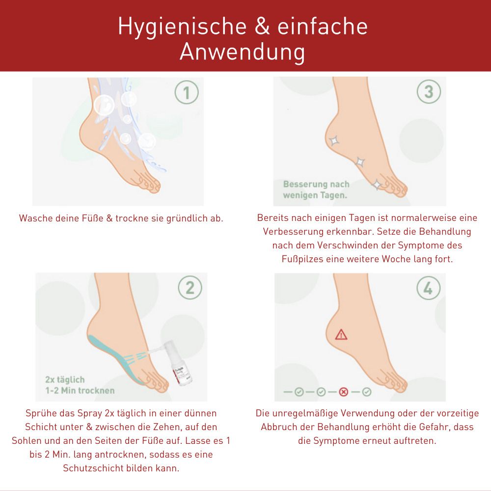 N1 Fußpilz Spray – Lindert Jucken & Reizungen