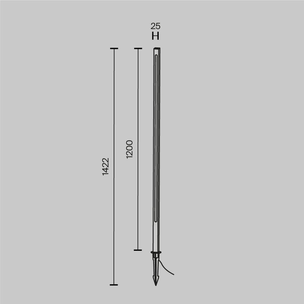 LED-padverlichting Paal in grafiet 18W 1000lm IP65
