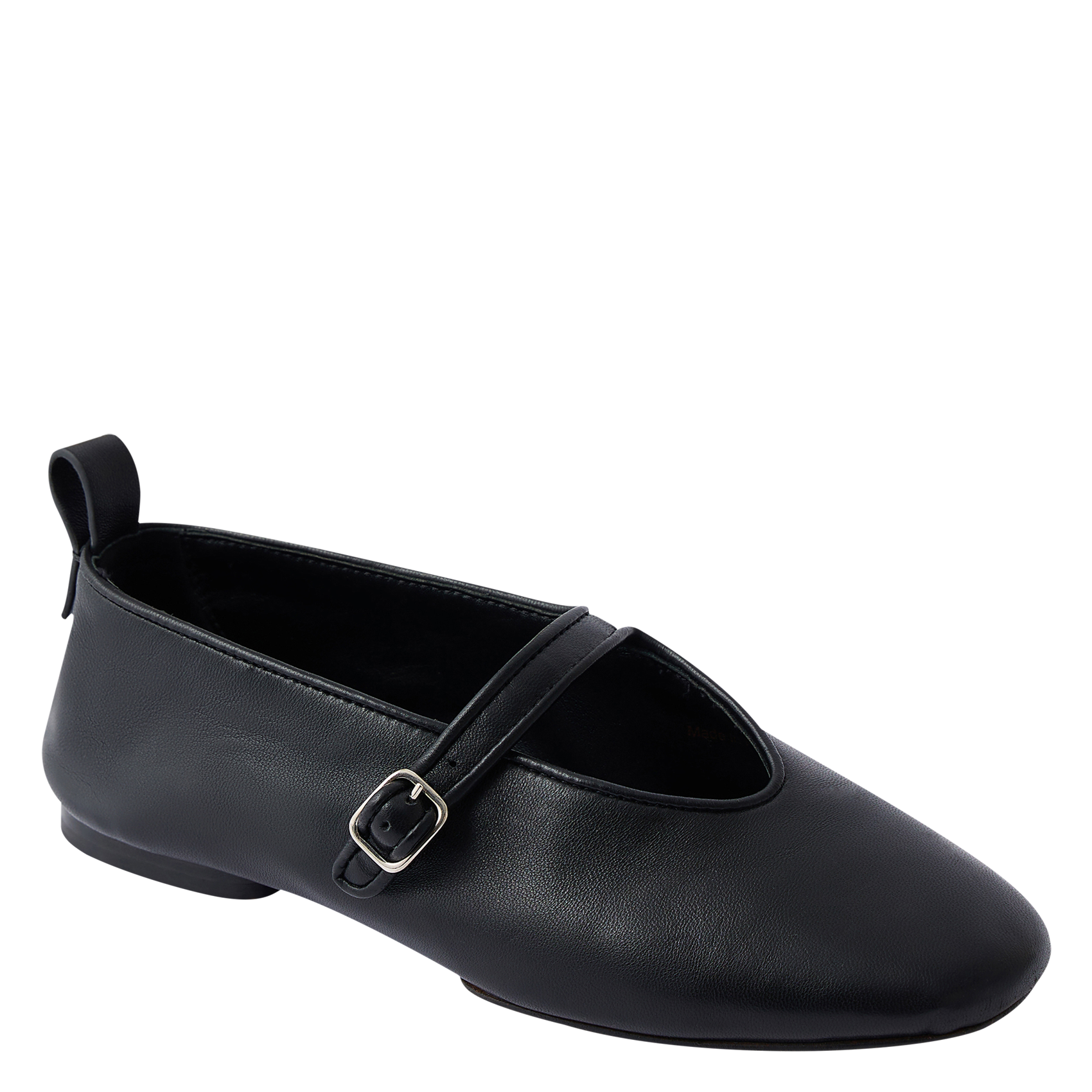 MADELINE - Ballerines plates avec brides en cuir | Noir