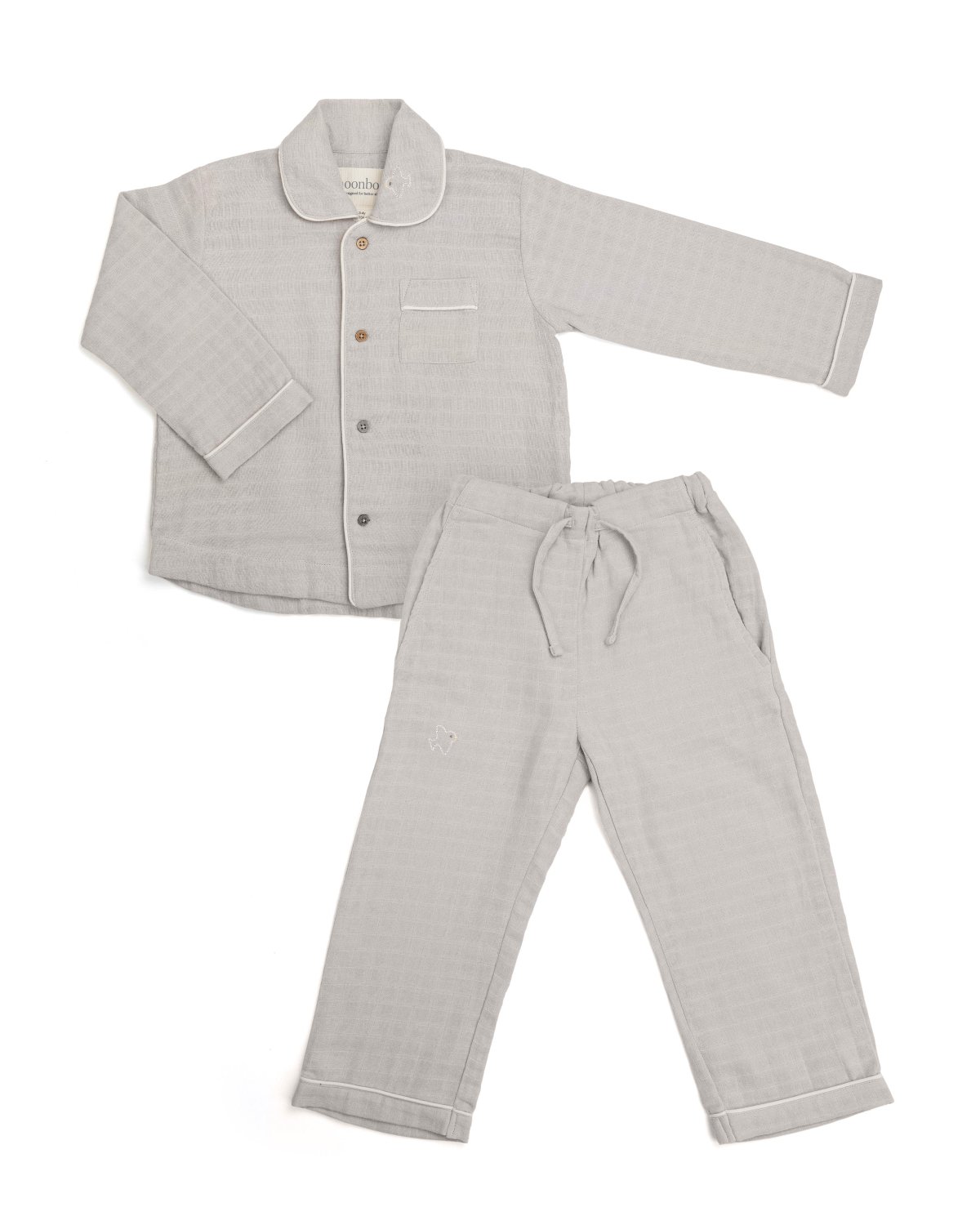 Pyjamas i 100% Øko Bomull, Muslin – Trøye og Bukse | Two-piece pyjama