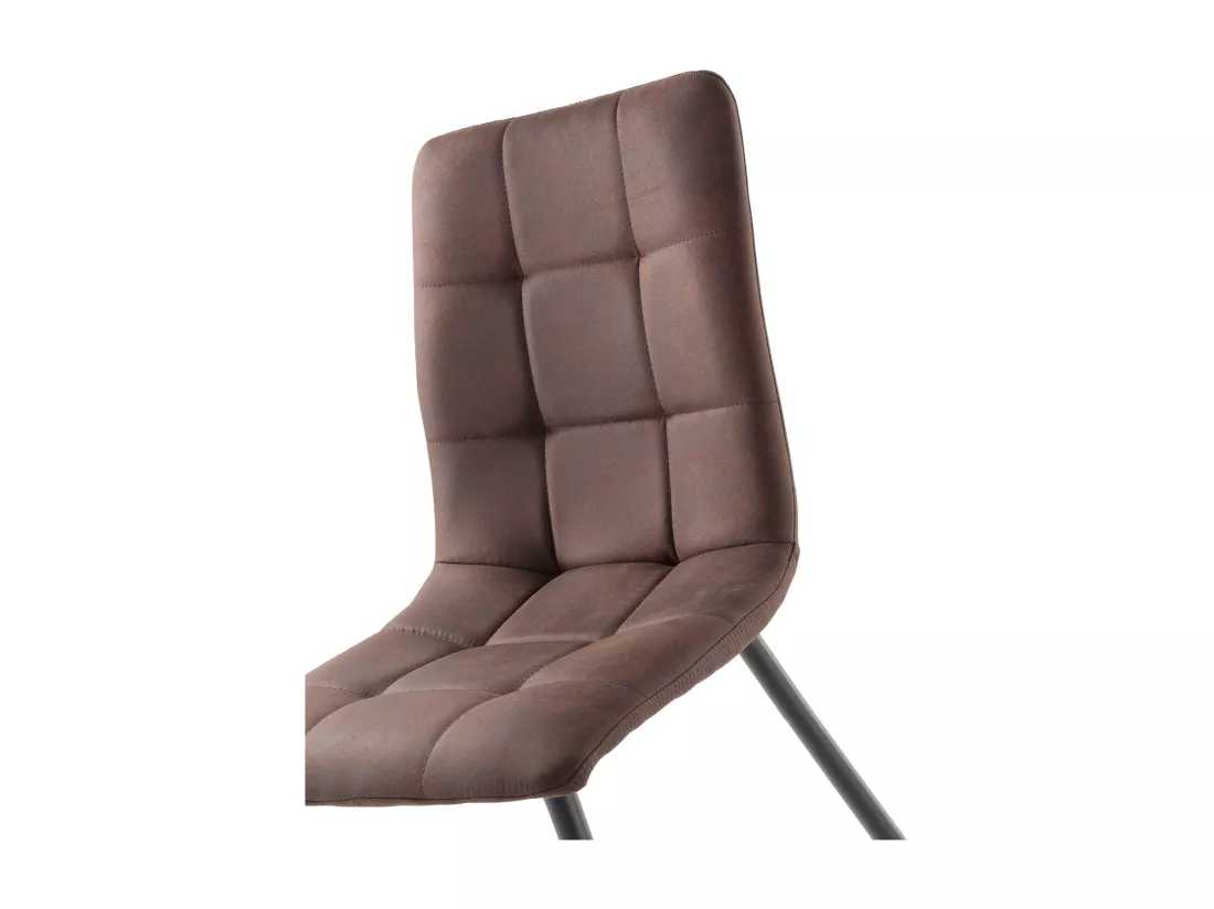 Set de 4 Chaises LEA brun foncé