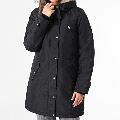Parka Capuche Fourrure Femme Rack AW23 Noir