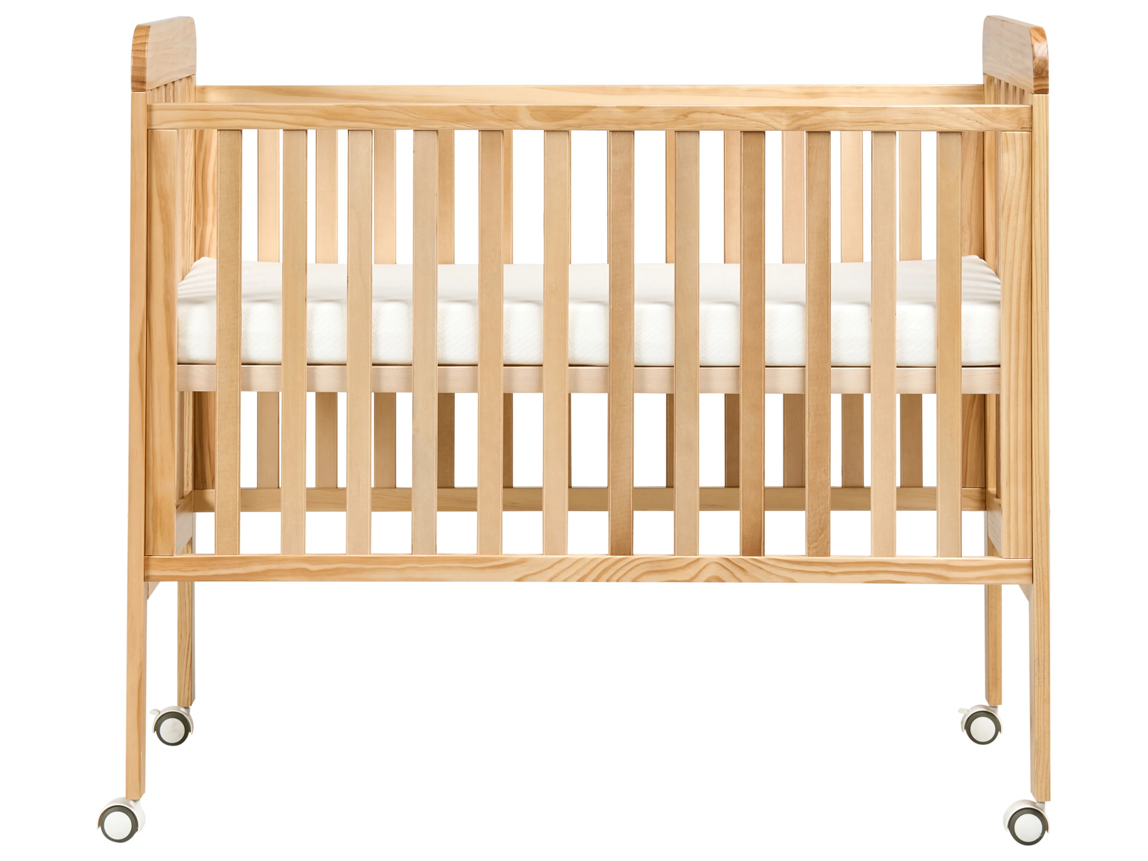 Babybedje Dennenhout BODMIN 60 x 120 cm met wielen Lichtbruin