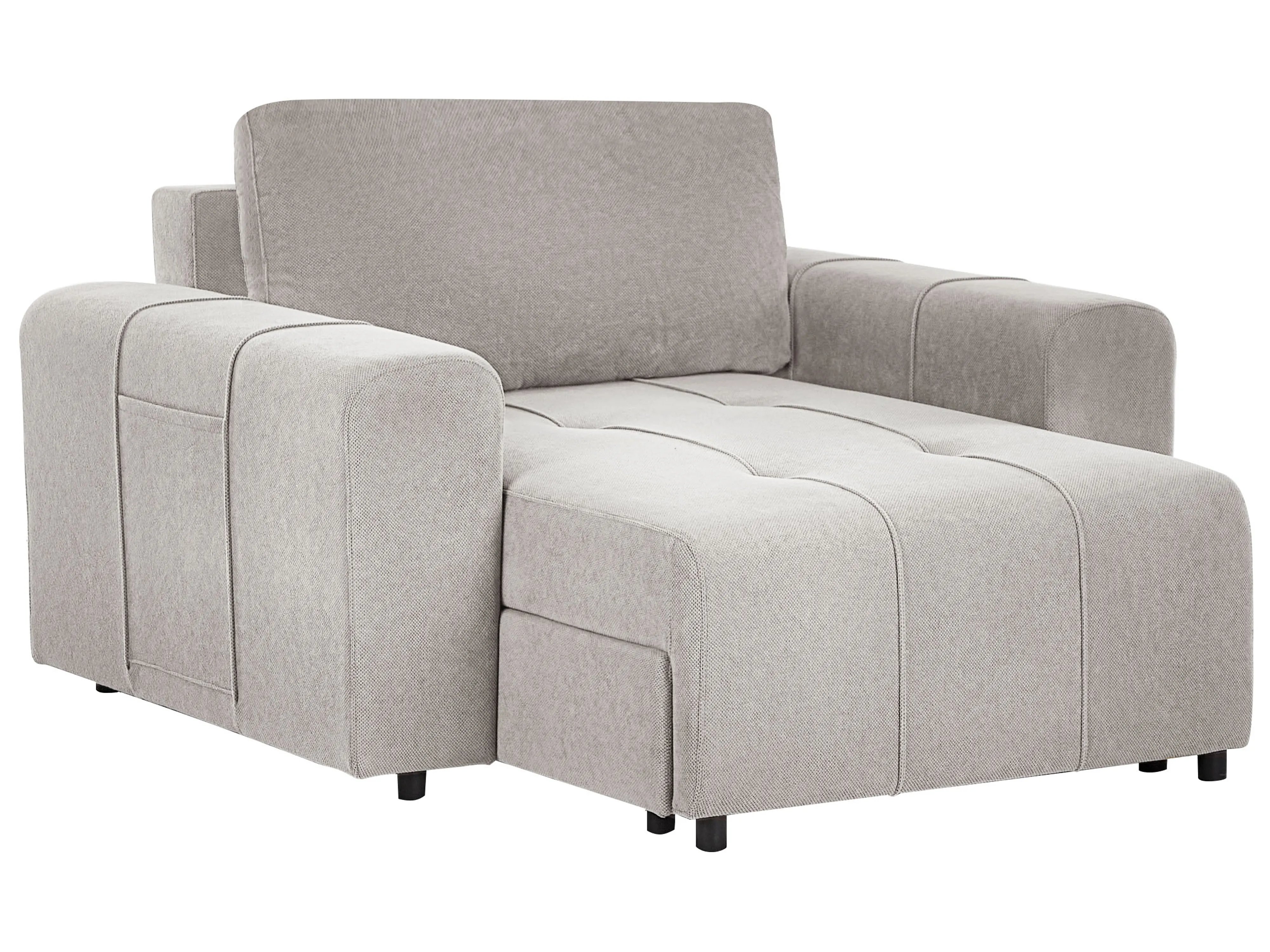 Chaise longue INNVIK Stof Lichtgrijs