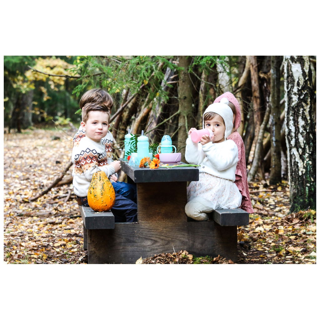 Everyday BabyEveryday Baby   Glastrinkhalmflasche Healthy+ quiet grey