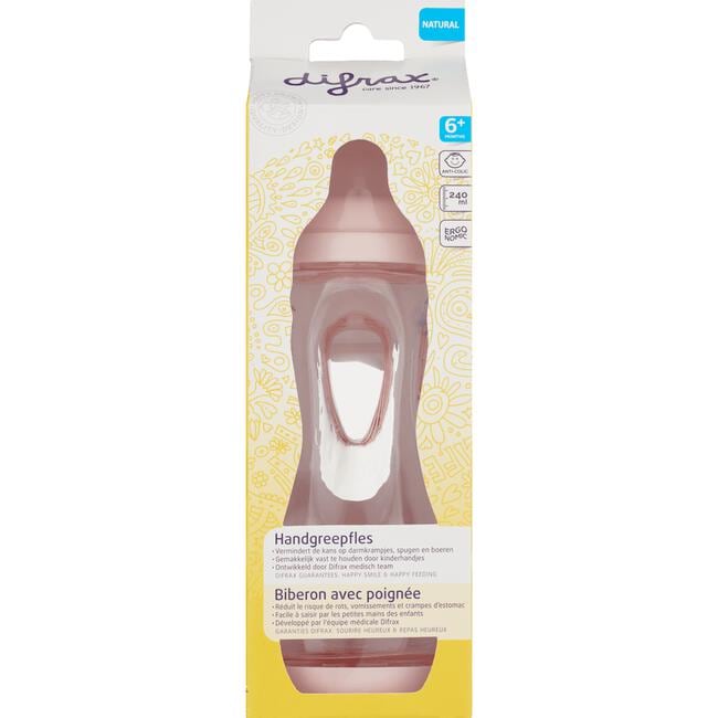 Difrax Handgreepfles 240 ML 6+ Maanden