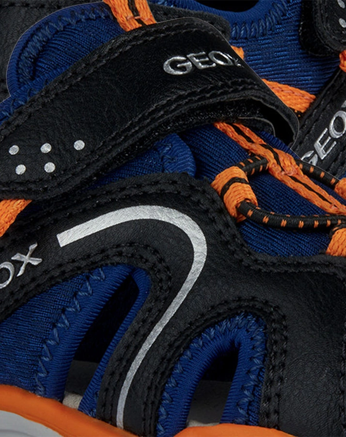 Trekking-Sandalen BOREALIS mit Zehenschutz in navy/orange