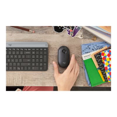 Logitech M350 - souris sans fil - gris